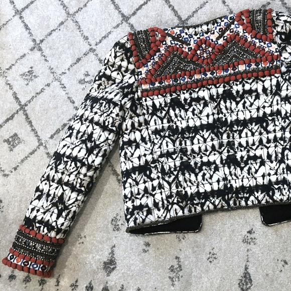 ISABEL MARANT X H&M Print Boho Beaded Jacket 4 - Picture 4 of 8